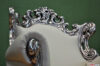Fauteuil de style baroque accoudoir feuille d'argent