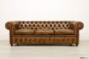 Canapé 3 places Chesterfield marron