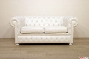 Canapé Chesterfield 2 places blanc