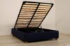 Lit coffre double en tissu