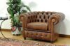 Fauteuil Chester rembourré avec clous en métal
