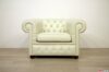 Fauteuil Chesterfield blanc