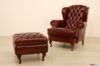 Fauteuil classique rembourré avec oreilles