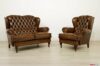 Capitonné bergere lounge
