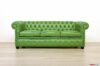 Canapé Chesterfield vert pois