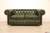 Canapé Chesterfield avec pieds dorés