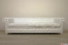 Canapé Chesterfield blanc 4 places