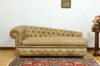 Chesterfield méridienne vintage en cuir