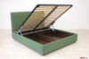 Lit conteneur double vert en tissu amovible