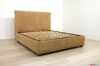 Lit double beige simple avec housse amovible