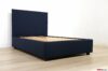 Un lit et demi en tissu bleu marine