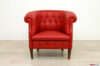 Fauteuil de chambre en cuir rouge