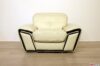 Fauteuil moderne en cuir bicolore