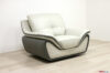 Fauteuil moderne en cuir épais gris