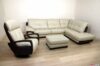 salon moderne avec salon en cuir