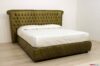 Lit Leichester classique en cuir vert