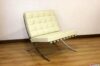 Fauteuil en cuir ivoire Barcelona