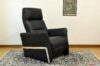 Fauteuil relax manuel en acier noir et chromé