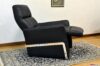 Fauteuil de relaxation manuelle en cuir noir