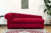 méridienne en microfibre rouge Chester