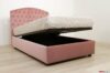 Lit conteneur en velours rose antique