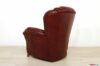 Derrière un fauteuil classique en bois et cuir