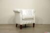 Fauteuil de chambre en cuir blanc