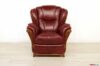 Fauteuil classique en bois et cuir