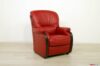 fauteuil en cuir et bois