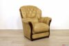 Fauteuil classique en cuir et bois