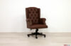 Fauteuil de bureau en cuir brun