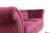 Accoudoir de canapé en velours de style Chester avec clous