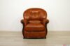 Fauteuil classique en cuir et bois