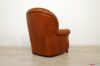 Fauteuil rétro classique en cuir à dossier haut