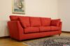 Canapé 3 places en microfibre rouge