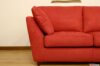Accoudoir contemporain en microfibre rouge