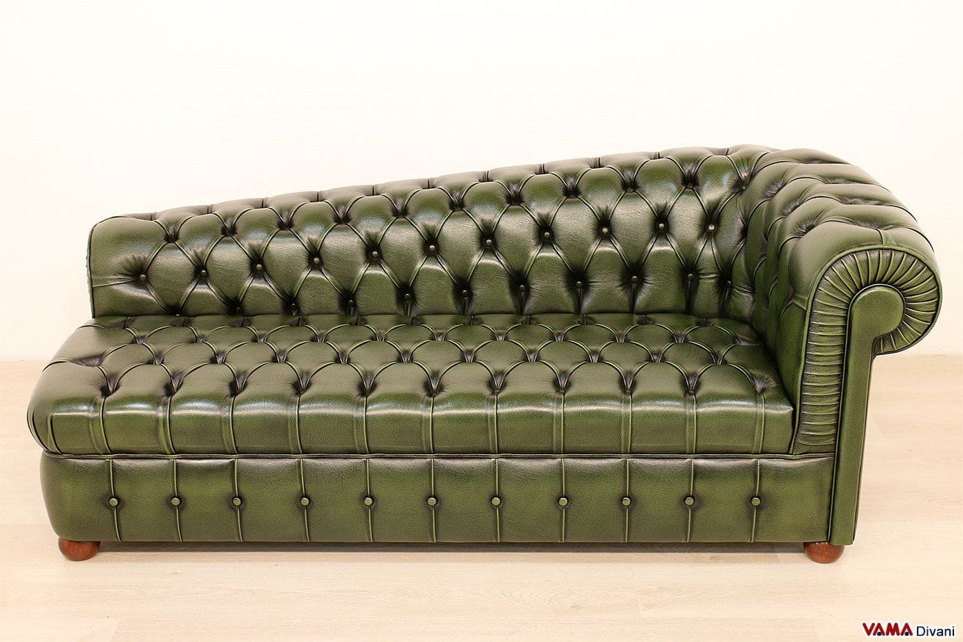 Canapé Méridienne Style Chesterfield En Similicuir Argenté - Capitonné - Neuf VidaXL