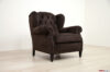 Fauteuil de lecture en microfibre marron