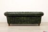 Dossier du canapé Roma chesterfield en cuir vert vintage