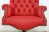 Siège confortable en cuir rouge