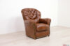 Fauteuil vintage en cuir marron à offrir