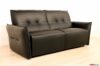 Canapé convertible moderne en cuir noir