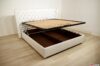 lit conteneur en faux cuir blanc