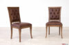 Chaises de bureau classiques en bois et en cuir
