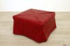 Lit pouf en faux cuir rouge