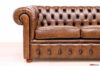 Accoudoir de canapé Chester en cuir marron vintage anglais classique