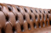 Canapé Chesterfield vintage en cuir marron capitonné work