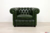 Fauteuil Chester vert vintage anglais