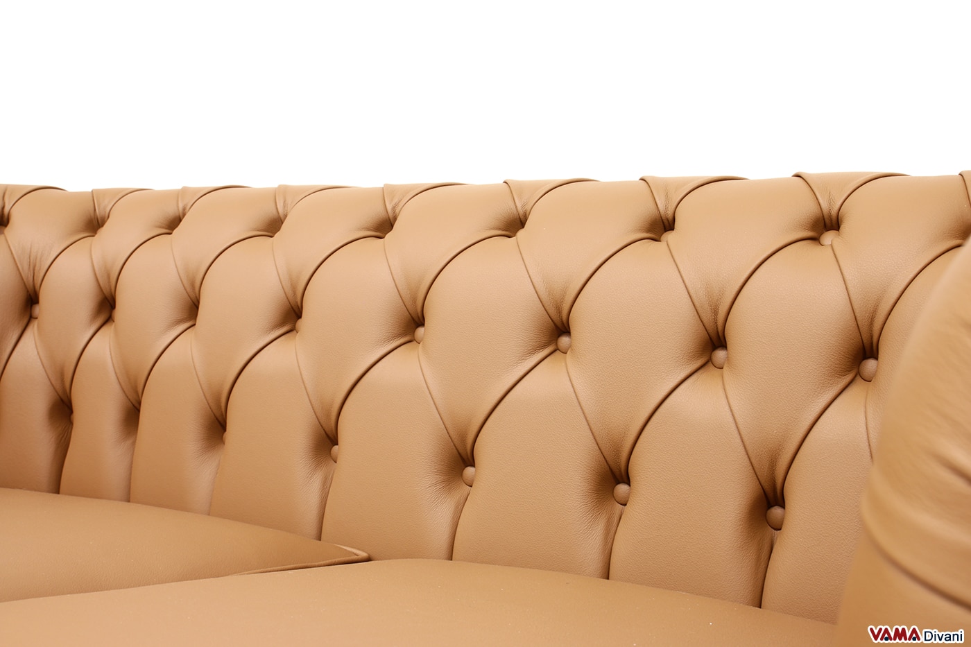 Dossier capitonné du canapé Chesterfield 2 places