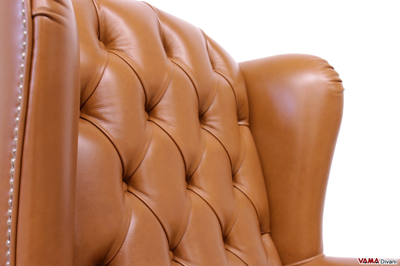 Fauteuil de direction Executive en cuir cognac